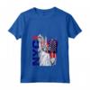 Donna NYC T-shirt New York City - Statue della Libertà - I Love New York - Maglietta con Collo a V