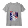 Donna NYC T-shirt New York City - Statue della Libertà - I Love New York - Maglietta con Collo a V