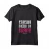 Donna Stasera Faccio La Brava - Maglietta Divertente con Collo a V - Regalo Originale per Donna Amante dell'Umore
