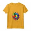 Donna Fiore di Girasole Arcobaleno - Maglietta Retrò Hippie Anni '70 - Ideale per Fiorai, Giardinieri e Attivisti per la Pace