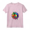 Donna Fiore di Girasole Arcobaleno - Maglietta Retrò Hippie Anni '70 - Ideale per Fiorai, Giardinieri e Attivisti per la Pace