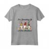 Donna Sto sognando un vino natalizio T-shirt da gnomo Bere Maglietta con Collo a V - Ideale per un regalo unico di Natale per gli amanti del vino
