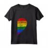 Donna Rainbow Heart LGBT Matching Couple Day Pride Friends Gift Maglietta con Collo a V - Support LGBTQ Pride with Love is Love Design