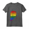 Donna Rainbow Heart LGBT Matching Couple Day Pride Friends Gift Maglietta con Collo a V - Support LGBTQ Pride with Love is Love Design