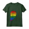 Donna Rainbow Heart LGBT Matching Couple Day Pride Friends Gift Maglietta con Collo a V - Support LGBTQ Pride with Love is Love Design