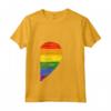 Donna Rainbow Heart LGBT Matching Couple Day Pride Friends Gift Maglietta con Collo a V - Support LGBTQ Pride with Love is Love Design