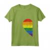 Donna Rainbow Heart LGBT Matching Couple Day Pride Friends Gift Maglietta con Collo a V - National Coming Out Day Shirt - Love is Love