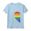 Donna Rainbow Heart LGBT Matching Couple Day Pride Friends Gift Maglietta con Collo a V - National Coming Out Day Shirt - Love is Love