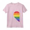Donna Rainbow Heart LGBT Matching Couple Day Pride Friends Gift Maglietta con Collo a V - National Coming Out Day Shirt - Love is Love