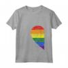 Donna Rainbow Heart LGBT Matching Couple Day Pride Friends Gift Maglietta con Collo a V - National Coming Out Day Shirt - Love is Love