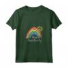 Donna T&D Irradia Positività Arcobaleno Carino Maglietta con Collo a V - Regalo Design Colorato per Amici e Familiari