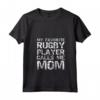 Maglietta Donna Regalo per la Madre di Rugby - Cool My Preferita Giocatore di Rugby Mi Chiama Mamma - Maglia da Rugby con Collo a V - Ideale per Allenamento e Supporto alla Squadra