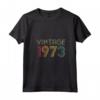 Donna Vintage 1973 48th Birthday 48 Years Old Men Women Retro Maglietta con Collo a V - Unique Retro Birthday Gift for Him or Her - Funny 70's 80's Design