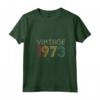 Donna Vintage 1973 48th Birthday 48 Years Old Men Women Retro Maglietta con Collo a V - Unique Retro Birthday Gift for Him or Her - Funny 70's 80's Design