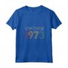 Donna Vintage 1973 48th Birthday 48 Years Old Men Women Retro Maglietta con Collo a V - Unique Retro Birthday Gift for Him or Her - Funny 70's 80's Design