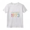 Donna Vintage 1973 48th Birthday 48 Years Old Men Women Retro Maglietta con Collo a V - Unique Retro Birthday Gift for Him or Her - Funny 70's 80's Design