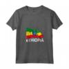 Donna Camicia di Paese dell'Etiopia - Maglietta Bandiera Etiopia con Collo a V - Ideale come Regalo per Uomini, Donne e Bambini