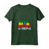 Donna Camicia di Paese dell'Etiopia - Maglietta Bandiera Etiopia con Collo a V - Ideale come Regalo per Uomini, Donne e Bambini