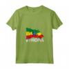 Donna Camicia di Paese dell'Etiopia - Maglietta Bandiera Etiopia con Collo a V - Ideale come Regalo per Uomini, Donne e Bambini