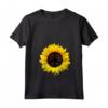Donna Girasole Pace Segno Retrò Anni '60 '70 Love Kindness - Maglietta con Collo a V per Amanti della Pace - Ideale come Regalo per Sostenitori dei Diritti Umani