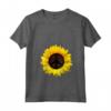 Donna Girasole Pace Segno Retrò Anni '60 '70 Love Kindness - Maglietta con Collo a V per Amanti della Pace - Ideale come Regalo per Sostenitori dei Diritti Umani