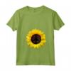 Donna Girasole Pace Segno Retrò Anni '60 '70 Love Kindness - Maglietta con Collo a V per Amanti della Pace - Ideale come Regalo per Sostenitori dei Diritti Umani