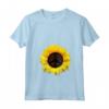 Donna Girasole Pace Segno Retrò Anni '60 '70 Love Kindness - Maglietta con Collo a V per Amanti della Pace - Ideale come Regalo per Sostenitori dei Diritti Umani
