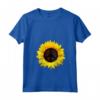 Donna Girasole Pace Segno Retrò Anni '60 '70 Love Kindness - Maglietta con Collo a V per Amanti della Pace - Ideale come Regalo per Sostenitori dei Diritti Umani