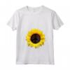Donna Girasole Pace Segno Retrò Anni '60 '70 Love Kindness - Maglietta con Collo a V per Amanti della Pace - Ideale come Regalo per Sostenitori dei Diritti Umani