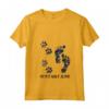 Donna Never Walk Alone Paw Dog Flower Shirt - Maglietta Amici Cane Amante - Regalo Compleanno Natale Estate
