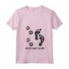 Donna Never Walk Alone Paw Dog Flower Shirt - Maglietta Amici Cane Amante - Regalo Compleanno Natale Estate