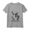 Donna Never Walk Alone Paw Dog Flower Shirt - Maglietta Amici Cane Amante - Regalo Compleanno Natale Estate