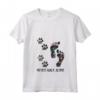 Donna Never Walk Alone Paw Dog Flower Shirt - Maglietta Amici Cane Amante - Regalo Compleanno Natale Estate
