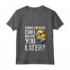 HapTiger Minions Can I Ignore You Later Maglietta con Collo a V - Officially Licensed Apparel for Fans - Funny Minions T-shirt