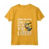 HapTiger Minions Can I Ignore You Later Maglietta con Collo a V - Officially Licensed Apparel for Fans - Funny Minions T-shirt