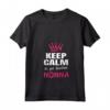 Donna Keep Calm Annuncio Gravidanza - Futura Nonna 2022 Maglietta con Collo a V - Regali Divertenti per Genitori in Attesa