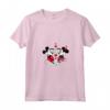 HapTiger Mickey and Minnie Love Gaze Hearts Maglietta con Collo a V - Valentine's Day Couples T-Shirts - Official Disney Merchandise