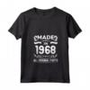 Made In 1968 Vintage 52nd Birthday Maglietta con Collo a V - Retro Design - Unique Gift Idea