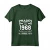 Made In 1968 Vintage 52nd Birthday Maglietta con Collo a V - Retro Design - Unique Gift Idea