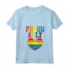 Donna Proud Ally Heart Protest LGBTQ Rainbow Flag Gay Pride Ally Maglietta con Collo a V - Supporto per la Comunità LGBTQ - Acquista T-shirt per i Diritti Civili e l'Uguaglianza