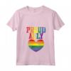 Donna Proud Ally Heart Protest LGBTQ Rainbow Flag Gay Pride Ally Maglietta con Collo a V - Supporto per la Comunità LGBTQ - Acquista T-shirt per i Diritti Civili e l'Uguaglianza