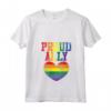Donna Proud Ally Heart Protest LGBTQ Rainbow Flag Gay Pride Ally Maglietta con Collo a V - Supporto per la Comunità LGBTQ - Acquista T-shirt per i Diritti Civili e l'Uguaglianza