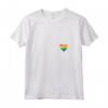 Donna LGBTQ Cuore Arcobaleno LGBT Maglietta con Collo a V - T-shirt Orgoglio LGBT - Idea Regalo per Pride