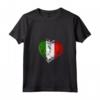 Donna Classico Italia Cuore Bandiera Italiana Design Elegante Maglietta con Collo a V - Cuore Italiano - Ideale per Patrioti alla Moda