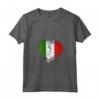 Donna Classico Italia Cuore Bandiera Italiana Design Elegante Maglietta con Collo a V - Cuore Italiano - Ideale per Patrioti alla Moda