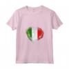 Donna Classico Italia Cuore Bandiera Italiana Design Elegante Maglietta con Collo a V - Cuore Italiano - Ideale per Patrioti alla Moda