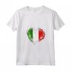 Donna Classico Italia Cuore Bandiera Italiana Design Elegante Maglietta con Collo a V - Cuore Italiano - Ideale per Patrioti alla Moda