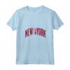 Donna NEW YORK City NYC Classic Retro Vintage - Heather Grey Maglietta con Collo a V - Souvenir della Statue della Libertà
