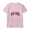 Donna NEW YORK City NYC Classic Retro Vintage - Heather Grey Maglietta con Collo a V - Souvenir della Statue della Libertà