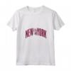 Donna NEW YORK City NYC Classic Retro Vintage - Heather Grey Maglietta con Collo a V - Souvenir della Statue della Libertà